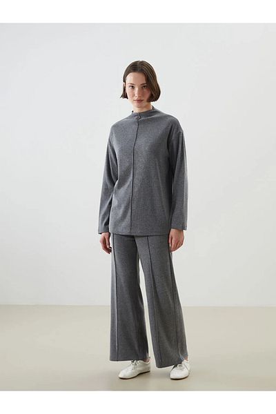 LC Waikiki Lcwaikiki Classic Anthracite Stand Collar Women's Tunic
