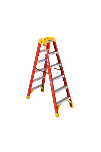WERNER 6FT TWIN STEP Fiberglass Ladder T6206
