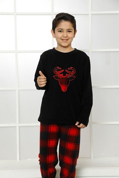 modaserdem Σετ πιτζάμες Mdsrdm Boy's μακρυμάνικο Welsoft Fleece