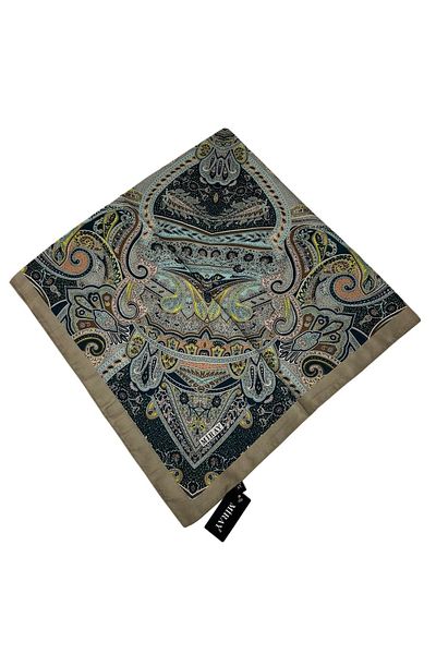 MİRAY Μαλακό βαμβακερό κασκόλ 120x120 με έθνικ σχέδια - 04919