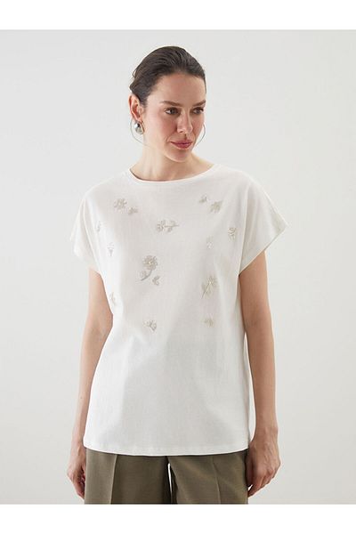 LC Waikiki New Season Crew Neck Embroidered Women's Blouse - S5M046Z8