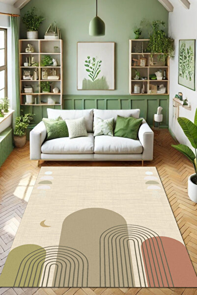 The Reef Design Bohem Desenli Halı Bohem Halı Dokuma Kaymaz Tabanlı Halı Çalı...