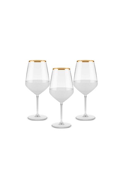 Karaca Set de 3 pahare de vin Jasmine, 490 ml, alb