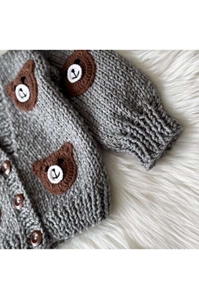 Home Children's Cardigan with Teddy Bear>Baby Cardigan>Baby Gift>Children's Clothing