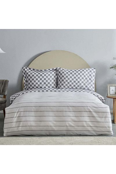 Karaca Set cuvertură dublu Karaca Home Cordova, 100% bumbac, antracit