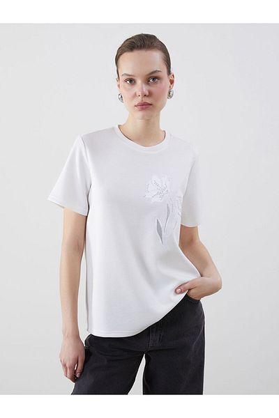 LC Waikiki New Season Crew Neck Floral Women's T-Shirt - S5G919Z8