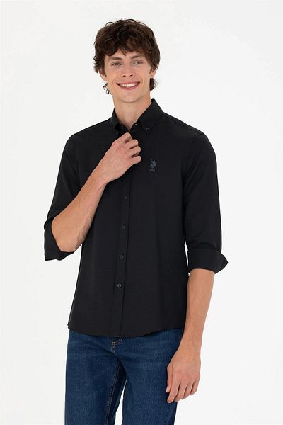 U.S. Polo Assn. G081gl004 1672246 Gox023k Мъжка риза Черна