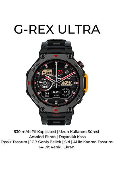 GoMarkt Akıllı Saat 47mm 380mah Pil Kapasiteli Outdoor Model Amoled Ekranlı Y...