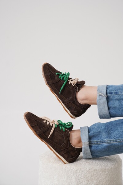 luuq shoes Glow Genuine Leather Suede Double Laced Colorful Sneaker Sports Shoes