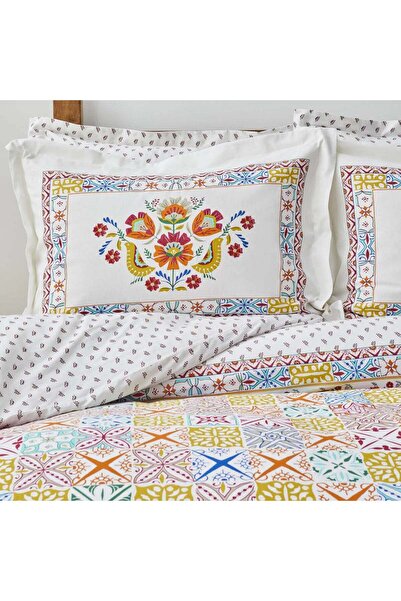 Karaca Home Lumina Yellow %100 Cotton Duvet Covet Set, Double