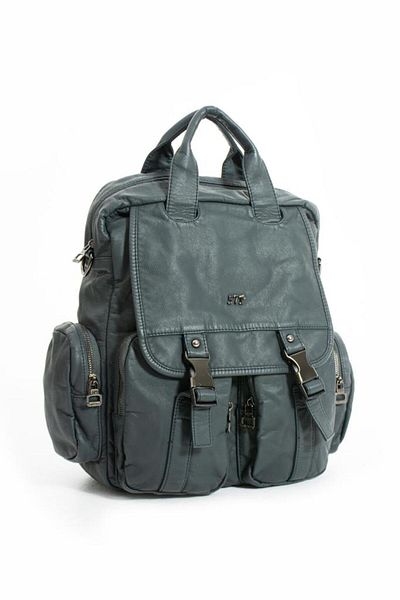 Baginn Rucsac de damă Y.S.Leather 35*25 cm Geantă de umăr cu curea încrucișată din piele vegană spălată din piele artificială