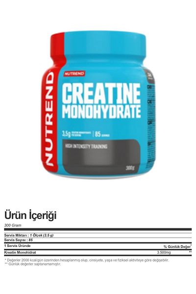 Nutrend Creatine Monohydrate 300 Gr 85 Servings
