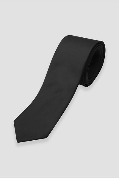 Abbate Black Plain Tie