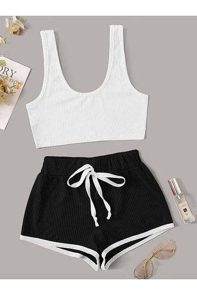 PEMBİŞ HOMEWEAR Baby Girl Black Shorts Set