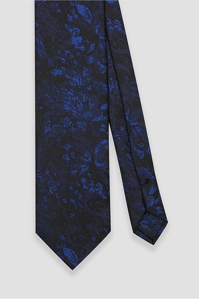 Abbate Navy Blue Flower Pattern