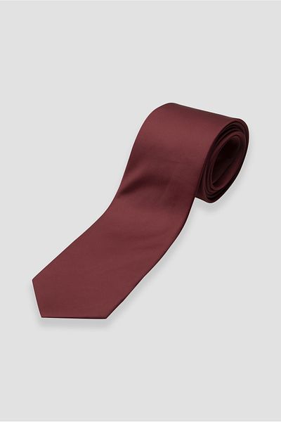 Abbate Red Plain Tie