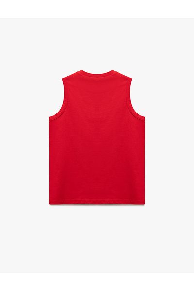 Koton Printed Crew Neck Sleeveless Cotton Undershirt