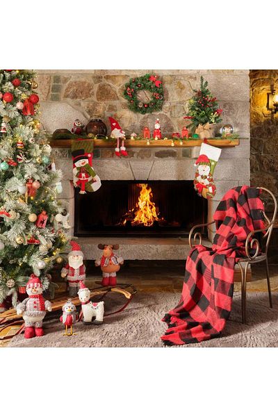 Karaca Home Mountain Blanket, 130cmx170cm, Red Black