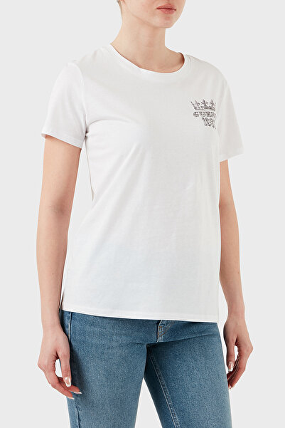 Guess Μπλουζάκι Ss Naturescape με στάμπα 100% βαμβάκι με κανονική εφαρμογή με λαιμόκοψη W5GI53K9RM1 T SHIRT