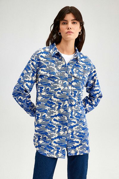 Touché Privé CAMOUFLAGE PATTERNED OVERSIZE SHIRT