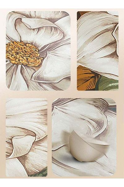 COOYA Leather floor mat,flower shape,not easy to fade,90*90cm,for bedroom or living room decoration