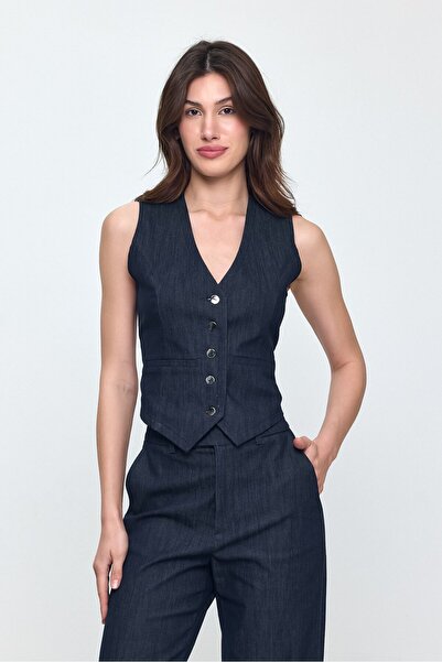 ALEA STUDIO Denim Görünümlü Yelek