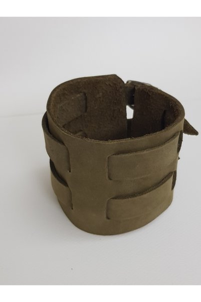 aysefe 6 cm Real Leather Ottoman Bracelet with 2 Belts