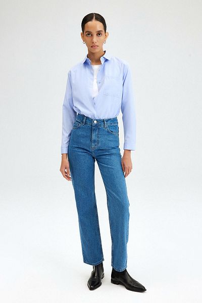 Touché Privé Pantaloni din denim cu talie înaltă