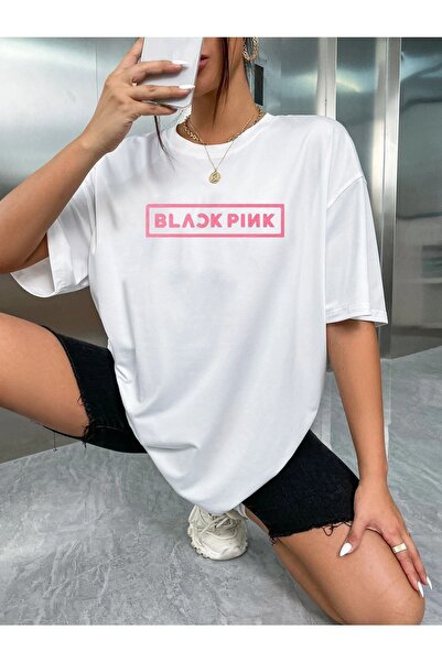 Mythologie Tricou Blackpink - Mânecă scurtă cu imprimeu alb cu decolteu rotun...