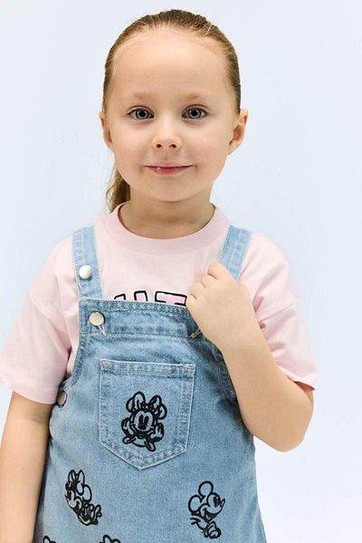 DeFacto New Season Baby Girl Disney Mickey & Minnie Salopet Jean Dress