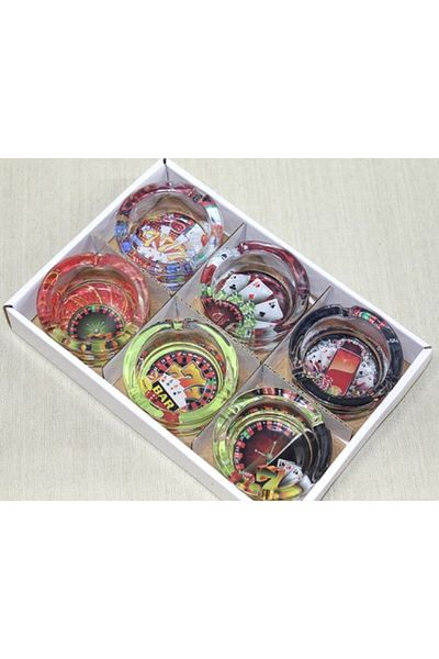 ForWhat Glass Style Ash Tray Ashtray for Office Home Office Decor