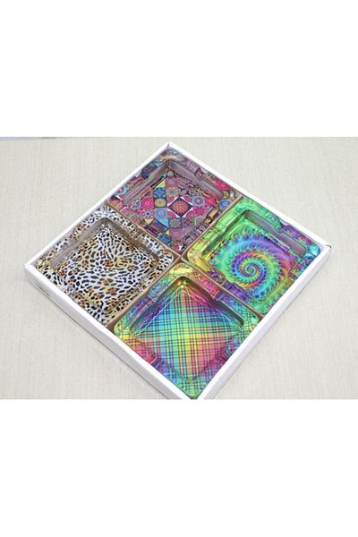 ForWhat Glass Style Ash Tray Model Ashtray for Office Home Office Decor