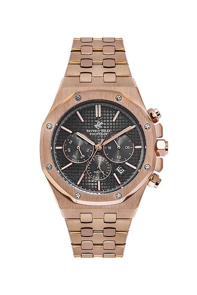 Beverly Hills Polo Club Multifunction Stainless Steel Men's Wristwatch - Rose Gold Bp3051X.450