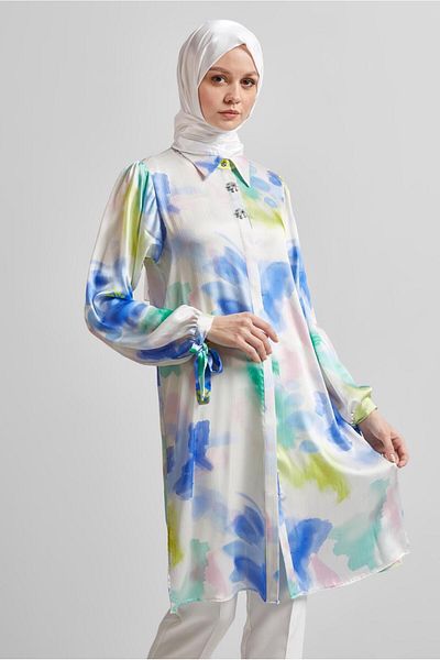 Alvina Patterned Cotton Tunic 45399