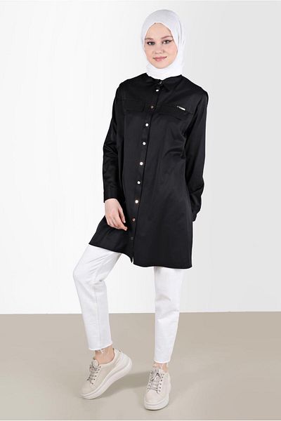 Alvina Buttoned Pocket Look Tunic 42535