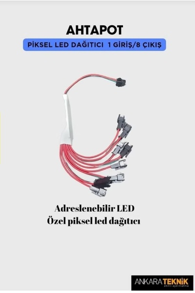 ankarateknik Piksel led ahtapot dağıtıcı, 1 giriş 8 çıkış