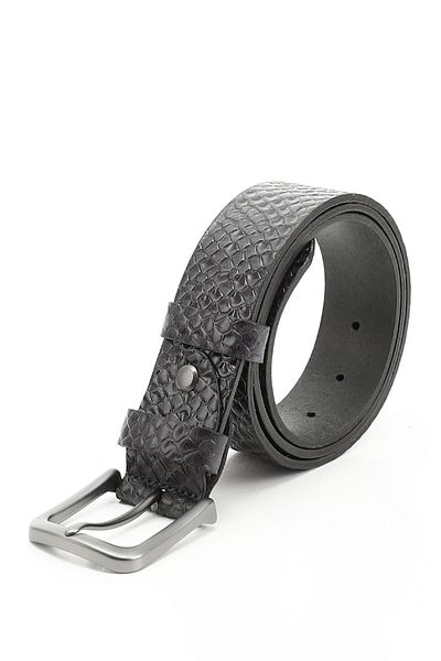 GÖNDERİ(R) Navy Blue Antique Gön Genuine Leather Men's Belt 14075
