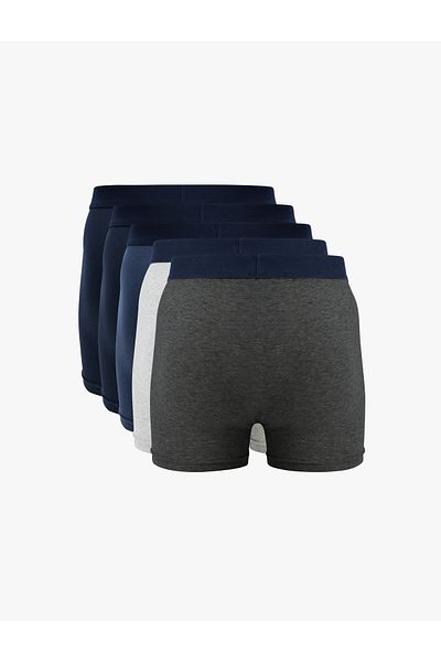 Koton New Season Βαμβακερό Πολύχρωμο Ανδρικό Σετ μπόξερ 5 τεμαχίων