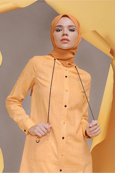 Alvina Buttoned Hooded Tunic 41681