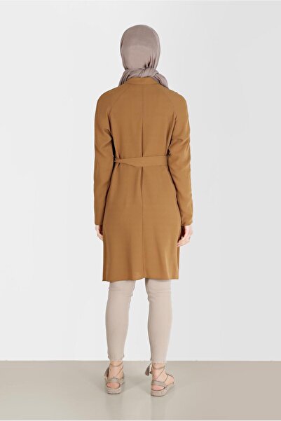 Alvina KOLU DÜĞME DETAYLI CEPLİ KUŞAKLI TUNİK 41398