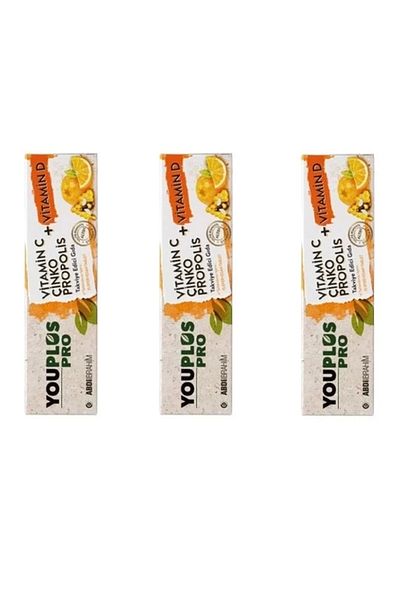 Youplus Pro Vitamin C, D, Zinc & Propolis 15 Effervescent Tablets 3 Pieces