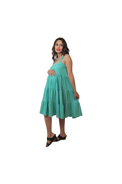 Tummy - Organic cotton broad strap maternity dress