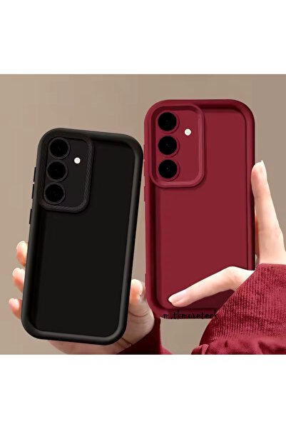 m.tk moveteck Samsung Galaxy A26 Kılıf Yumuşak Renkli Lansman Silikon Kamera Korumalı Kenarları Çıkıntılı 3D Coffe