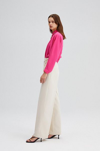 Touché Privé Wide Leg Crepe Trousers