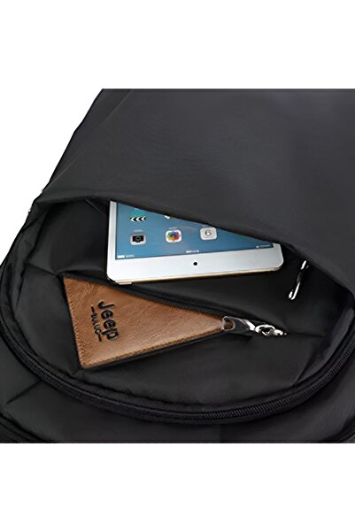 Quasar & Co. Trolley backpack, Eagle model, with wheels, laptop compartment, 51x33x25cm, oxford fabric, Black