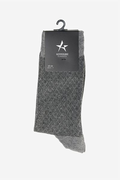 ALTINYILDIZ CLASSICS Șosete unice cu model gri-negru pentru bărbați
