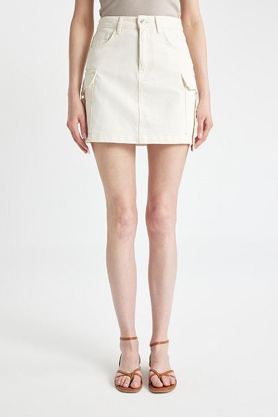 DeFacto Cargo Fit Jean Mini Skirt B9863Ax24Sm