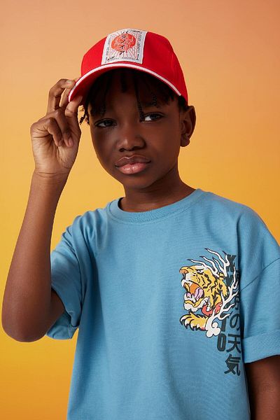 DeFacto Baseball-/Basketball-Cap für Jungen - Baumwolle mit Label-Print C0543a824sm