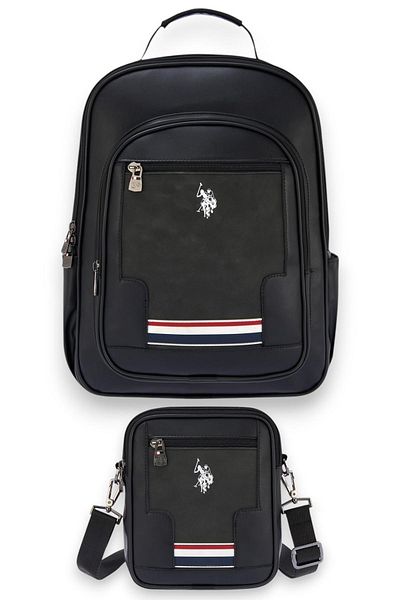 U.S. Polo Assn. Πόλο Ασν. Τσάντα Laptop Vegan από συνθετικό δέρμα με πλάτη και ιμάντα ώμου