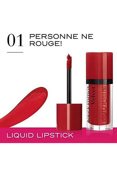 Bourjois , Rouge Edition Velvet Liquid lipstick 01 Personne Ne Rouge!